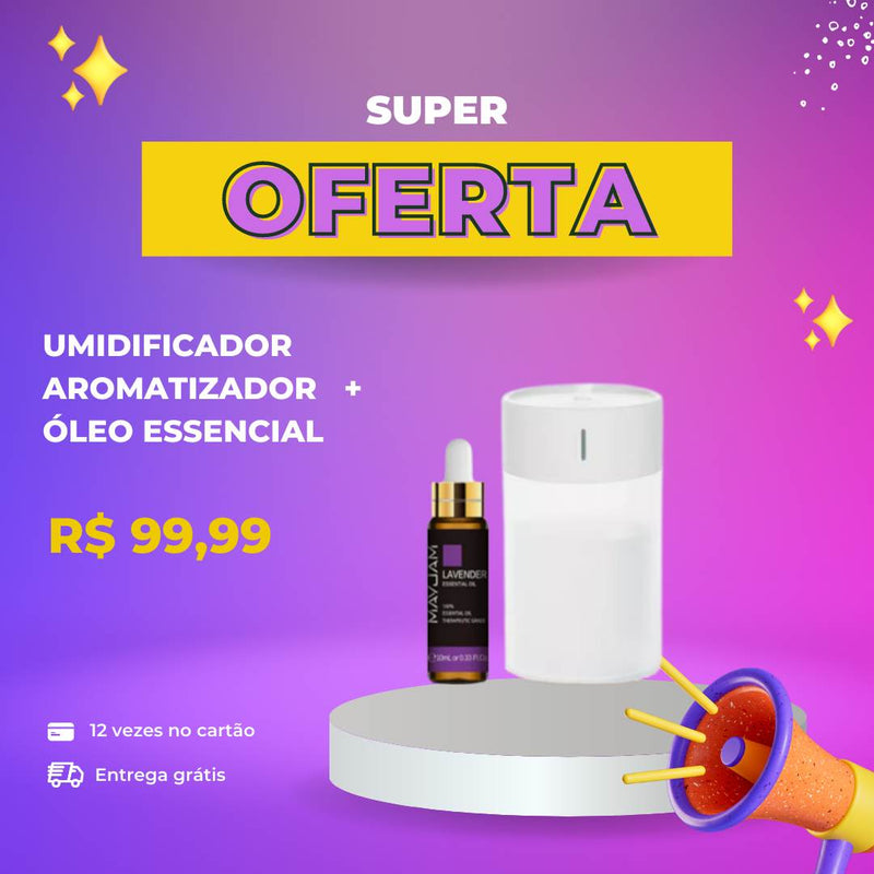 Umidificador/aromatizador + óleo difusor