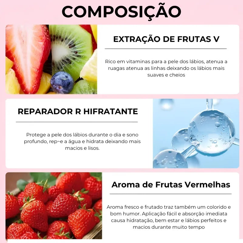 Máscara Labial de Frutas Vermelhas