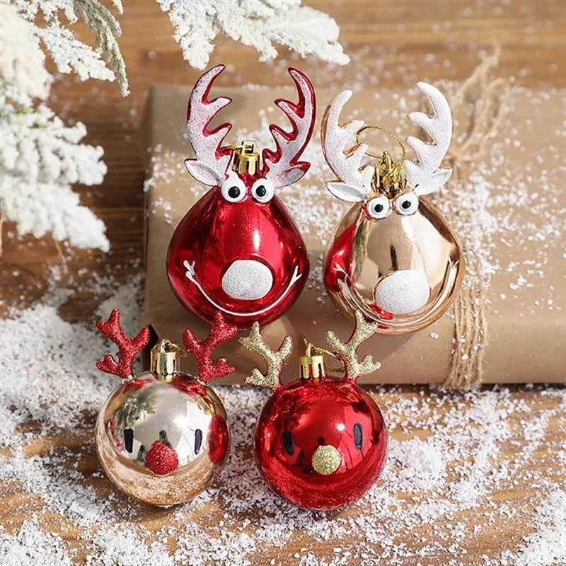 Conjunto de Bolas de Natal Decoradas