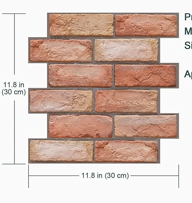 Adesivos de parede 3D, Modelo de Tijolinho /Papel de parede autoadesivo