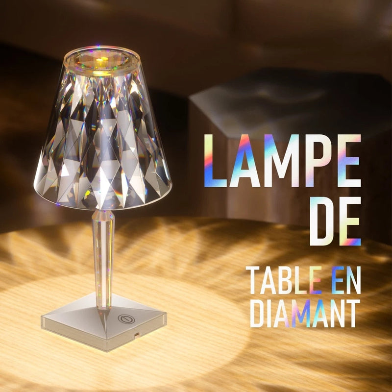 Abajour de Mesa Diamante Led Touch