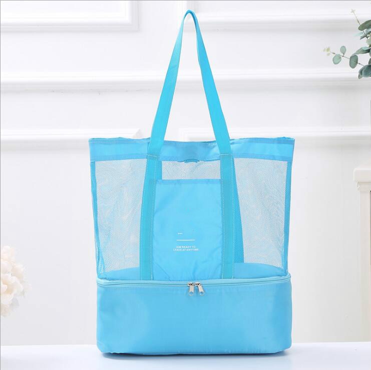 Bolsa Fashion Day, ideal para praia, passeios ao ar livre ...(Malha transparente com camada dupla para preservação de calor)