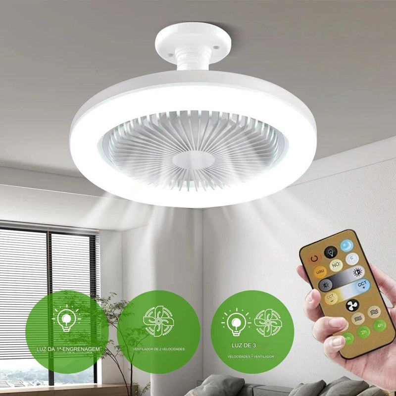 Ventiladores de teto Aurex com controle remoto e luz LED