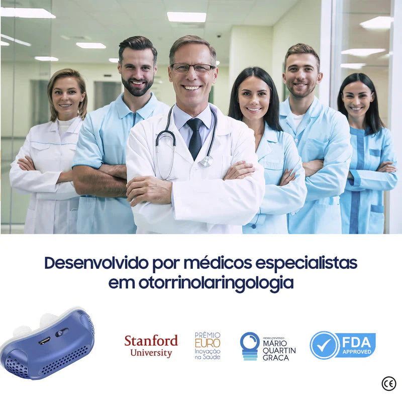 Anti Ronco Eletrônico Micro-CPAP - Sem tubo, Sem Máscara e Sem fios - SleepGuardian