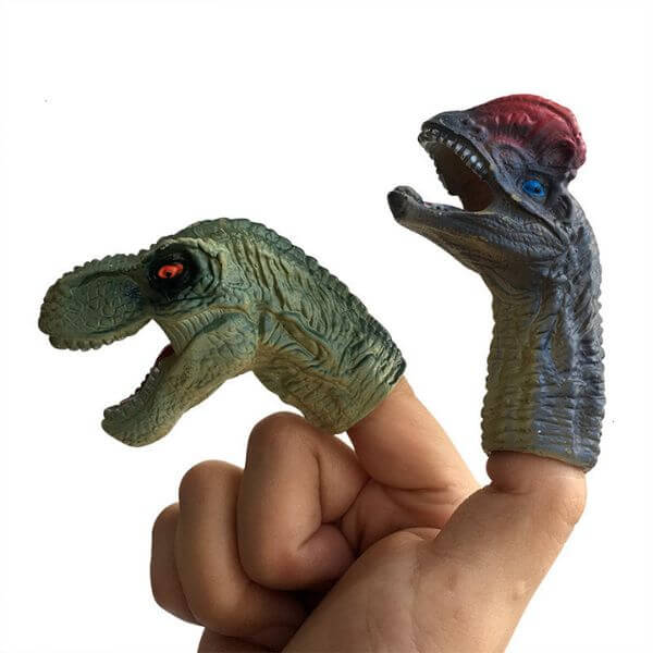 Dedoches de Dinossauro - kit 5 Peças