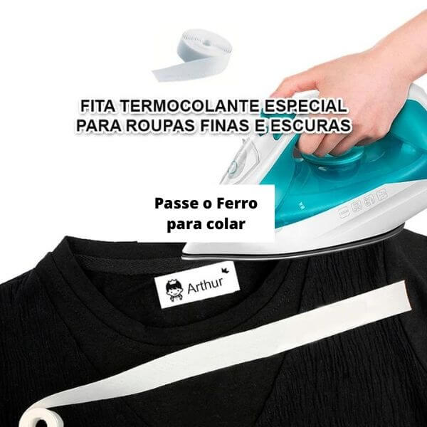 Fita Branca Termocolante para Roupa Escura - 400cm